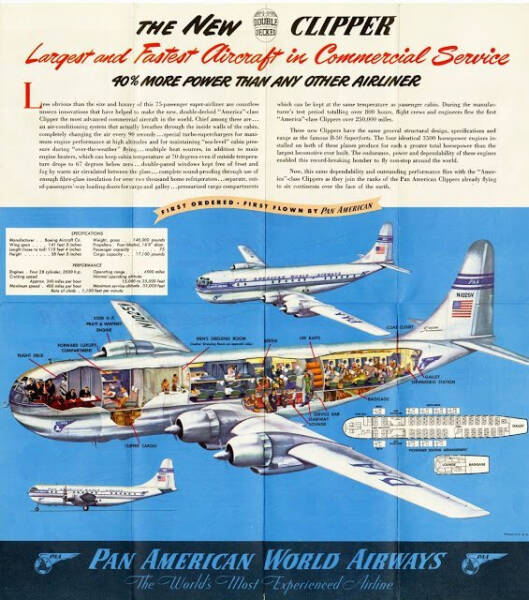 Как выглядел Boeing 377 Stratocruiser, самый большой пассажирский самолет в мире